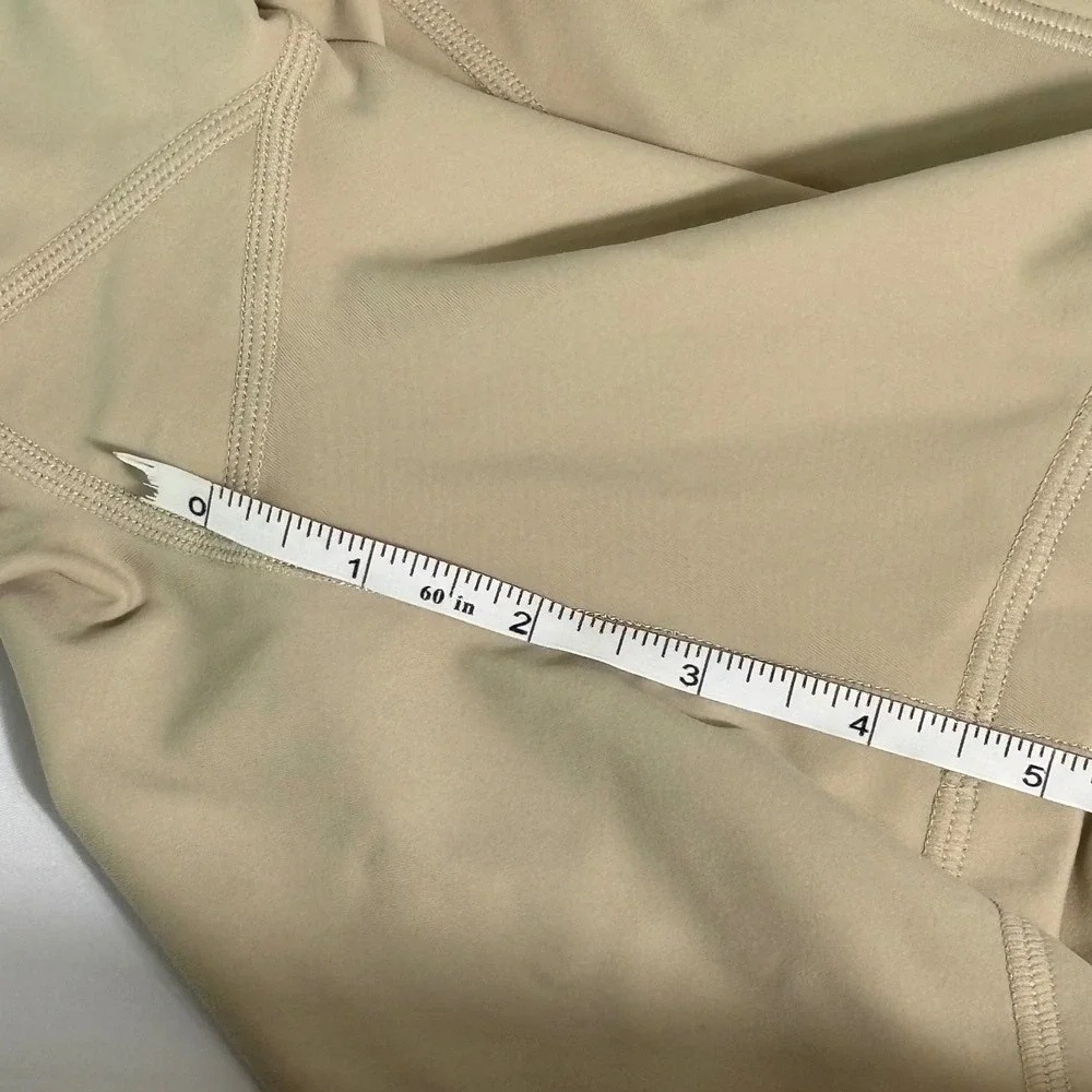 Set Active Sportbody Bike Shorts Tan High Waisted Athletic XL